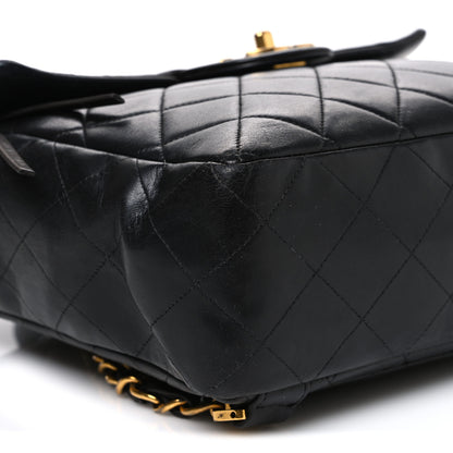 Chanel Lambskin Quilted Backpack Black 10 of 11