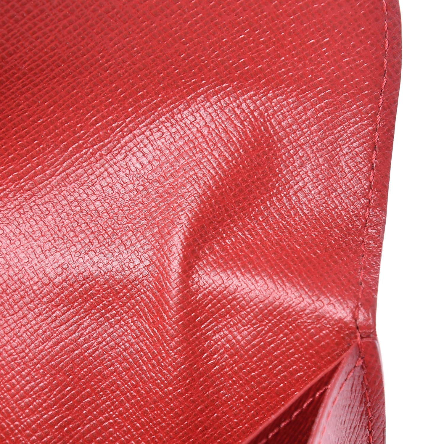 Louis Vuitton Damier Ebene Caissa Wallet Cherry 7 of 8