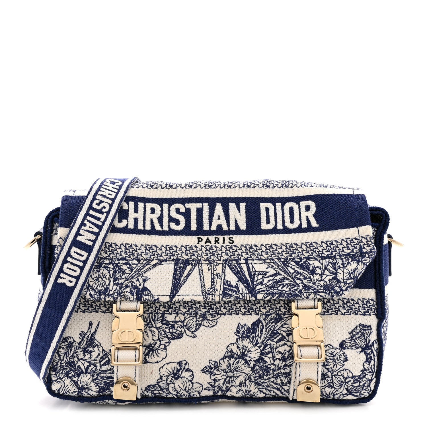 Christian Dior Canvas Embroidered Reve D'Infini Small Diorcamp Messenger  Blue 1 of 11