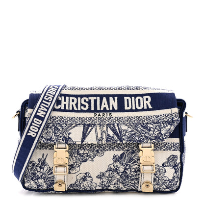 Christian Dior Canvas Embroidered Reve D'Infini Small Diorcamp Messenger  Blue 1 of 11