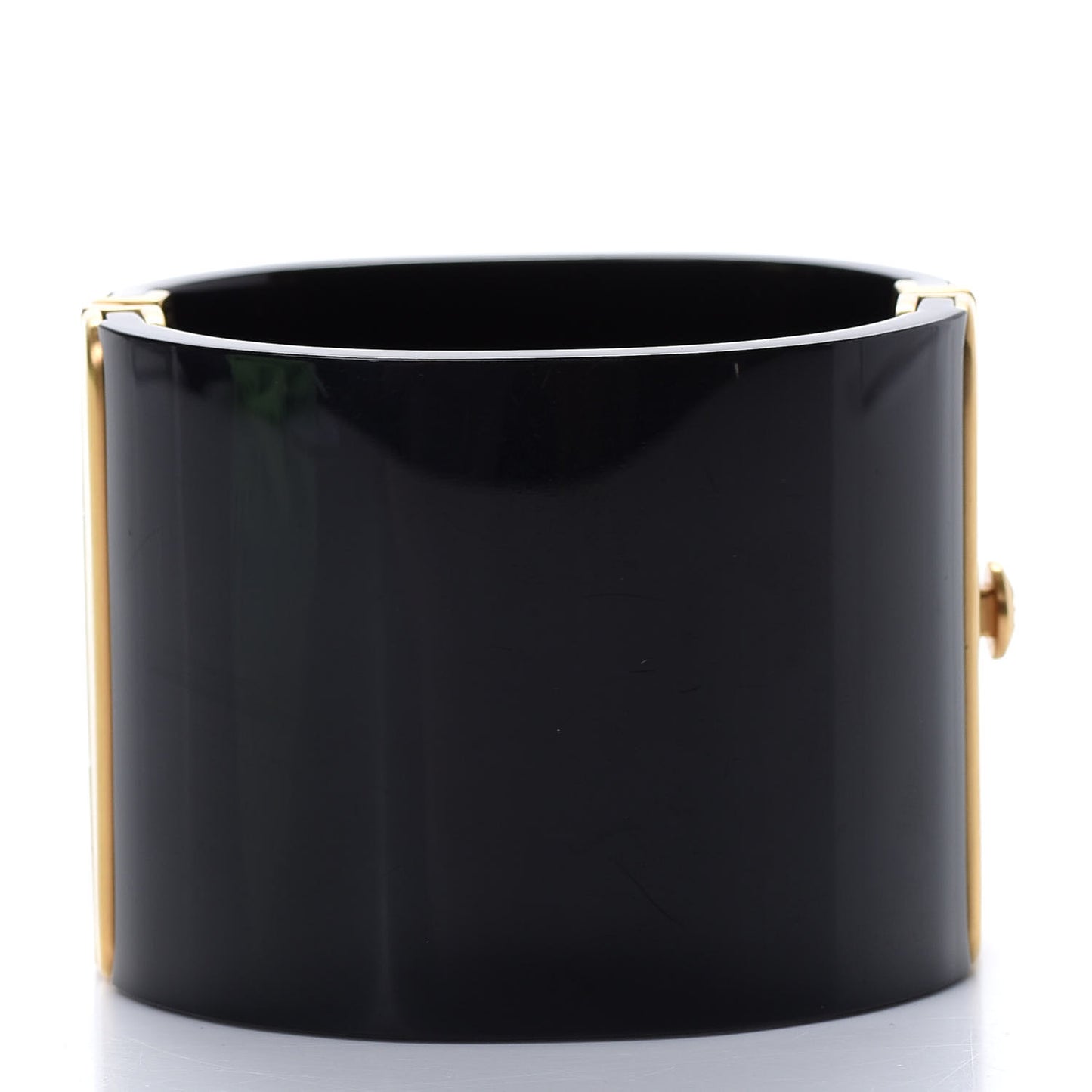 Resin CC Cuff Bracelet Black Gold