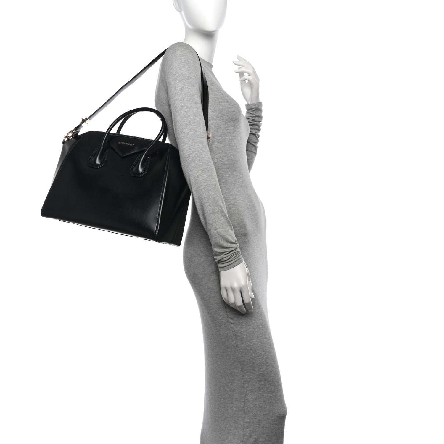 Givenchy Shiny Lord Calfskin Medium Antigona Black 2 of 11