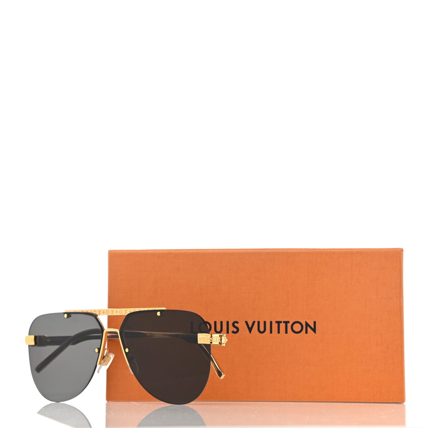 Louis Vuitton Metal LV Ash Sunglasses Z1261W Gold 1156545