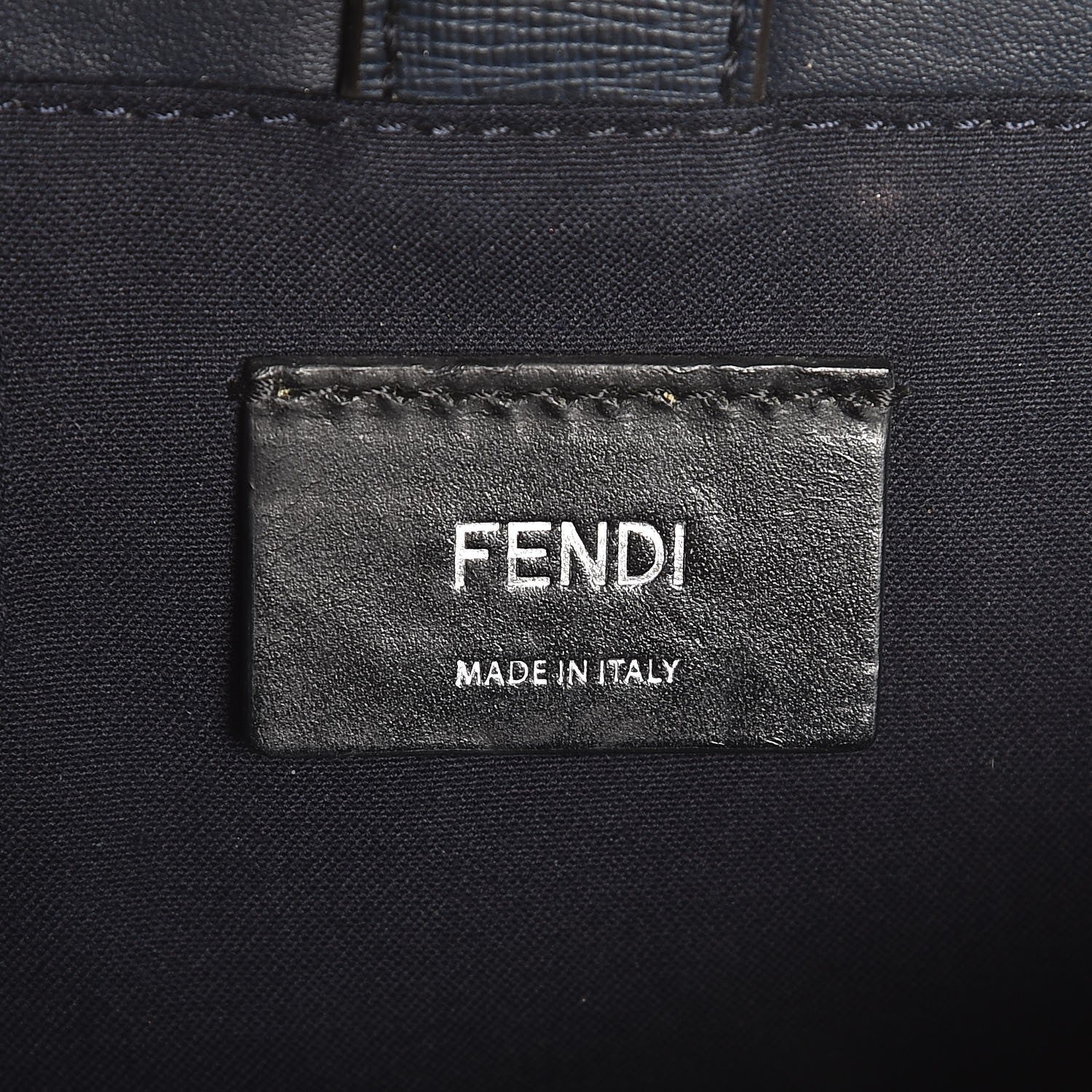 Fendi Vitello Elite Bi-Color Petite 2Jours Tote Blue Notte Papavero 7 of 8