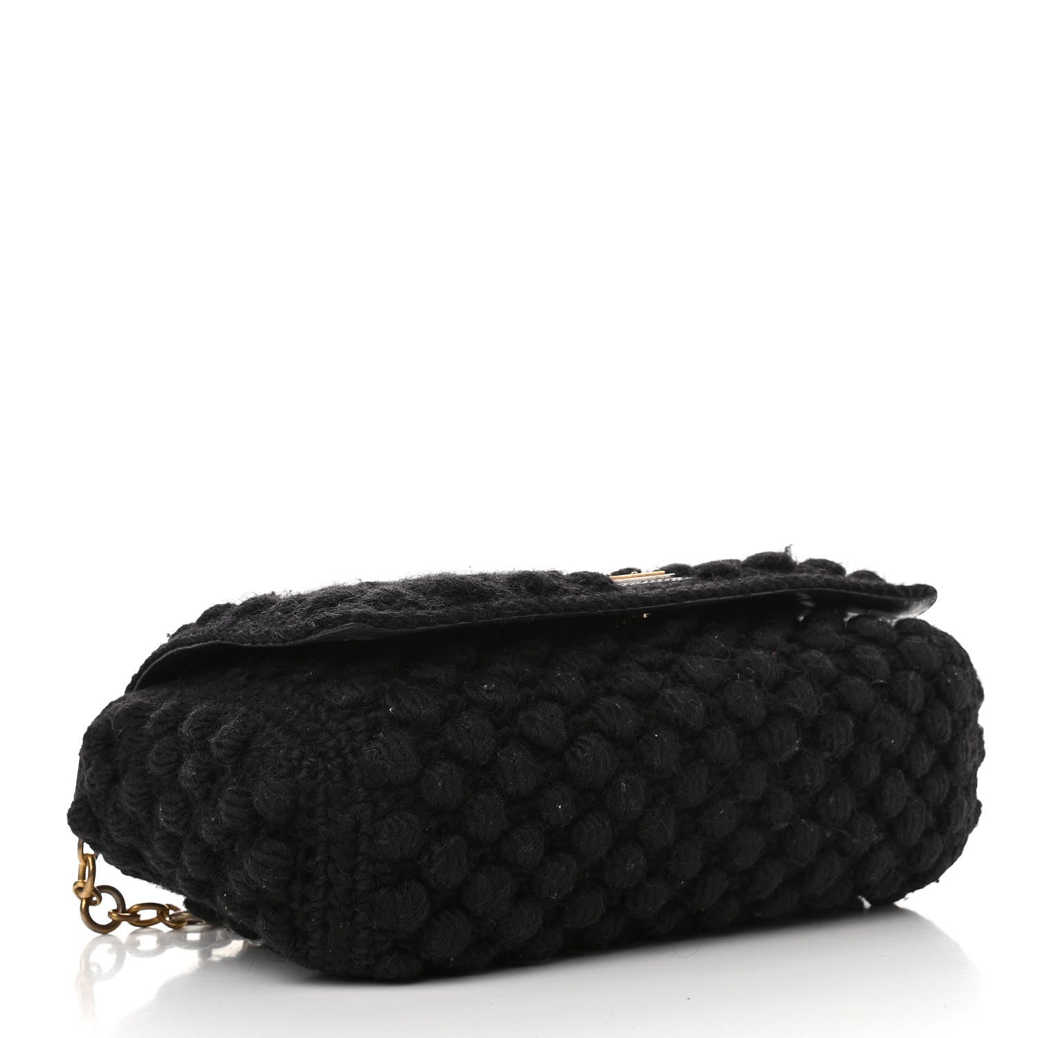 Dolce & Gabbana Crochet Miss Sicily Chain Flap Black 4 of 13