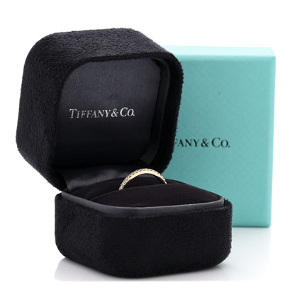 Tiffany 18K Yellow Gold Diamond Soleste Half Eternity Band Ring 50 5.5 5 of 5