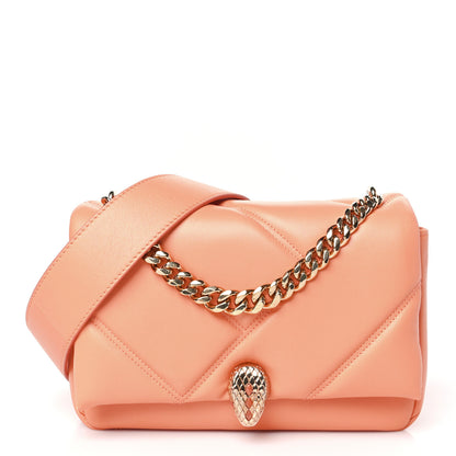 Bulgari Calfskin Matelasse Mini Serpenti Cabochon Crossbody Bag Coral 1 of 8