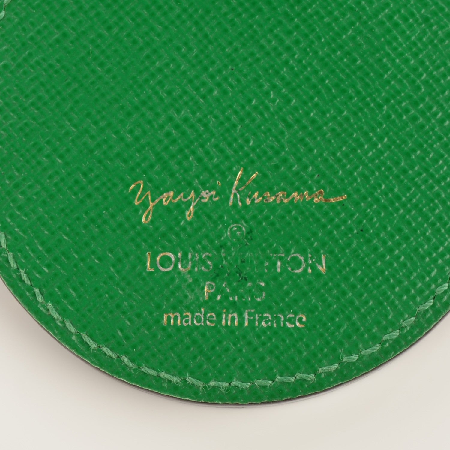 Louis Vuitton Monogram Kusama Pumpkin Dots Key Ring Green 3 of 5
