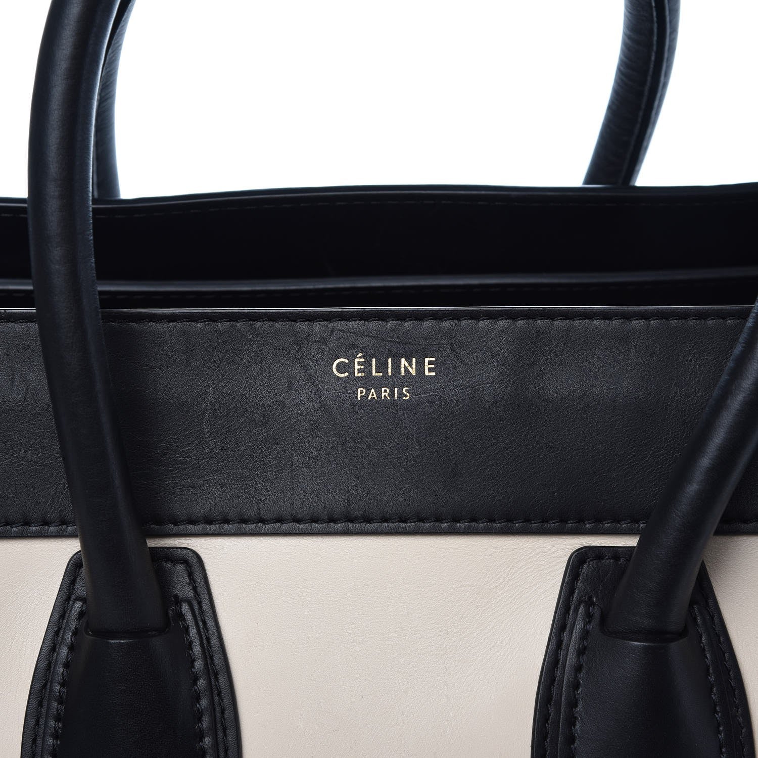 Celine Satin Calfskin Suede Mini Tri-Color Luggage Seashell 9 of 15
