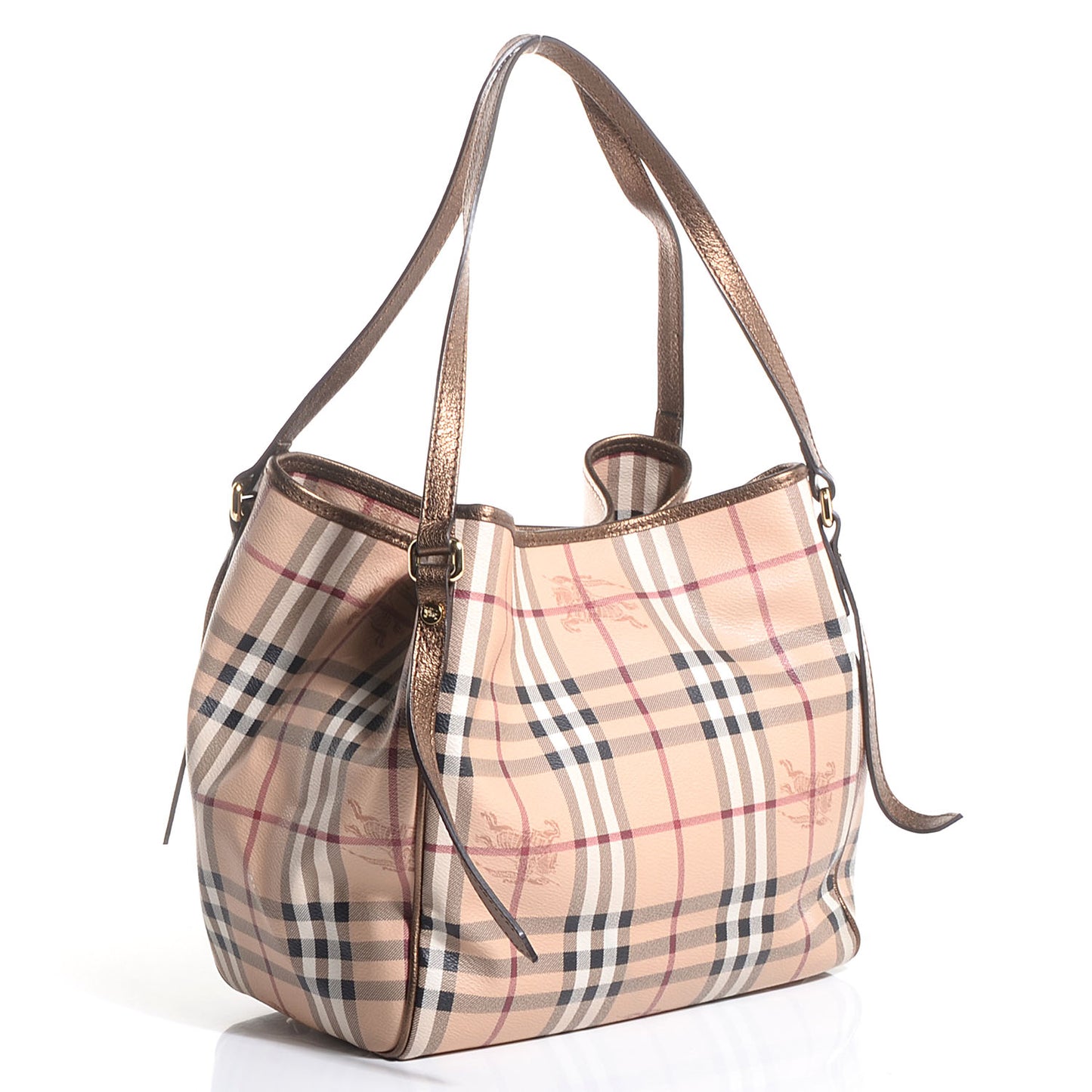 Haymarket Check Small Canterbury Tote Antique Gold