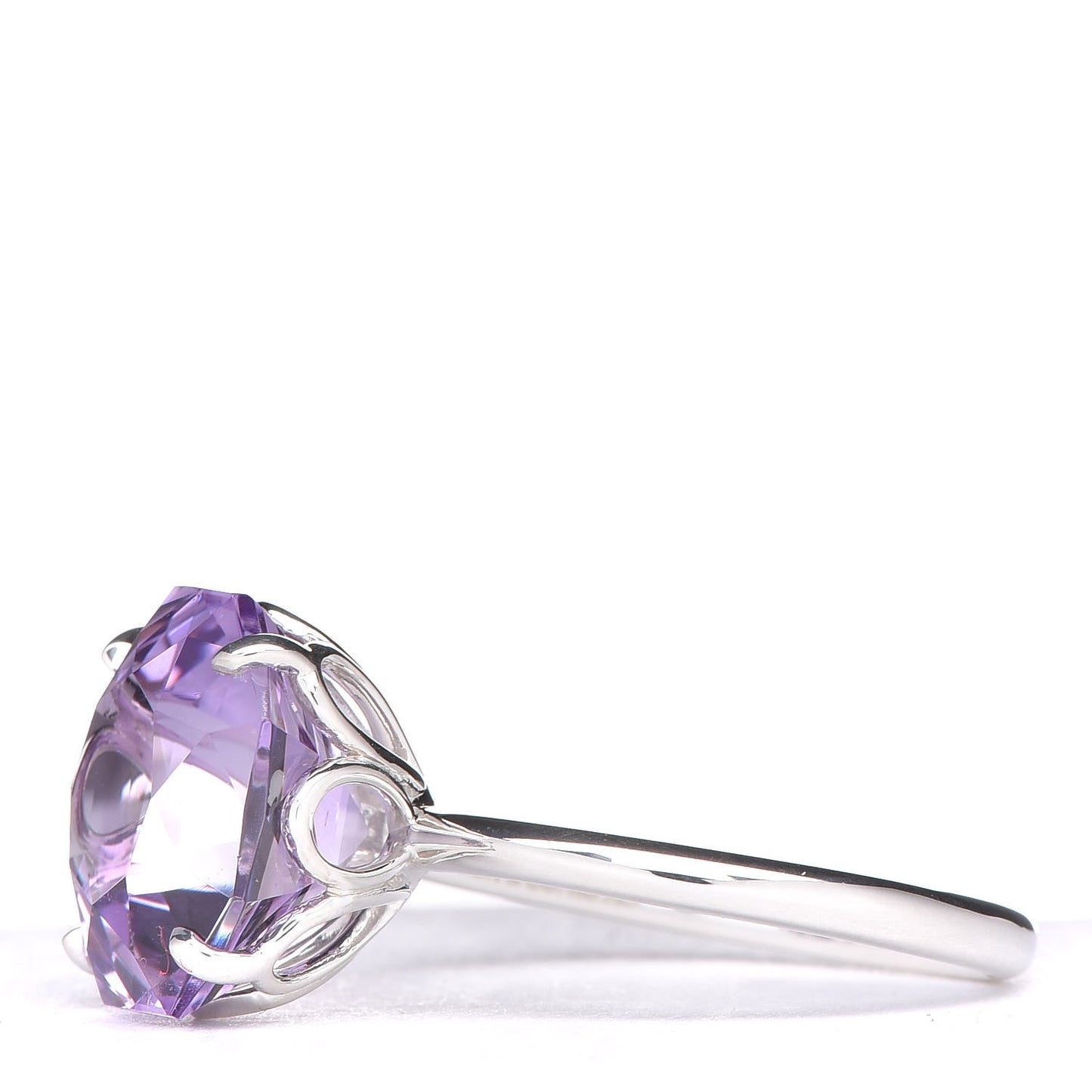 Sterling Silver Amethyst Round Sparklers Cocktail Ring 57 8