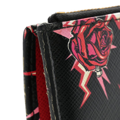 Prada X UNIVERSAL STUDIOS Saffiano Frankenstein Rose Zip Top Compact Wallet Lacca 8 of 8