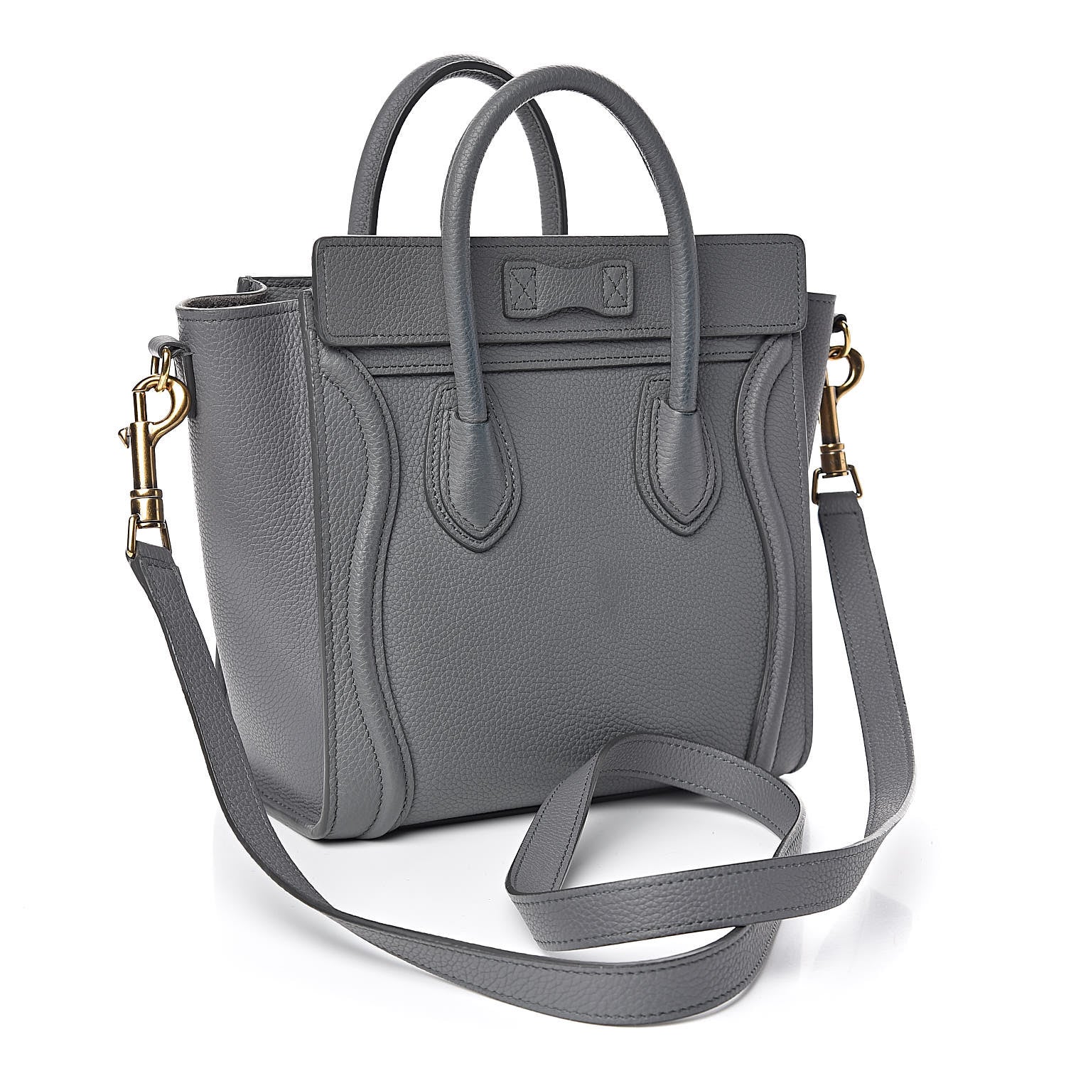 Celine Baby Drummed Calfskin Nano Luggage Kohl 3 of 11