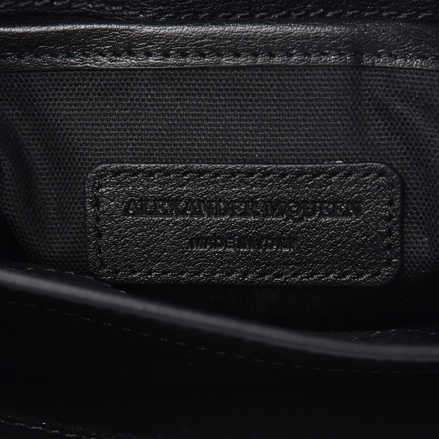 Grained Calfskin Twin Skull Crossbody Black