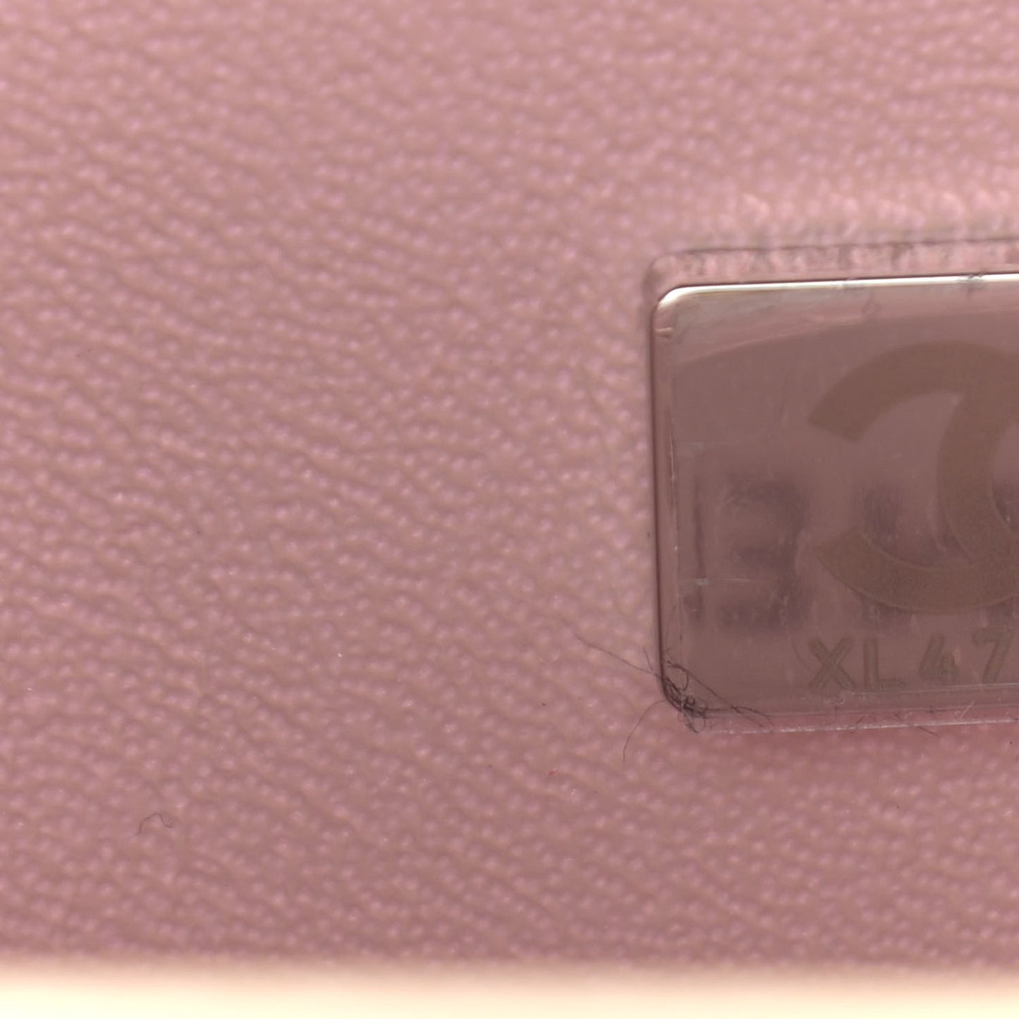 Iridescent Calfskin Quilted Mini Rectangular Flap Pink
