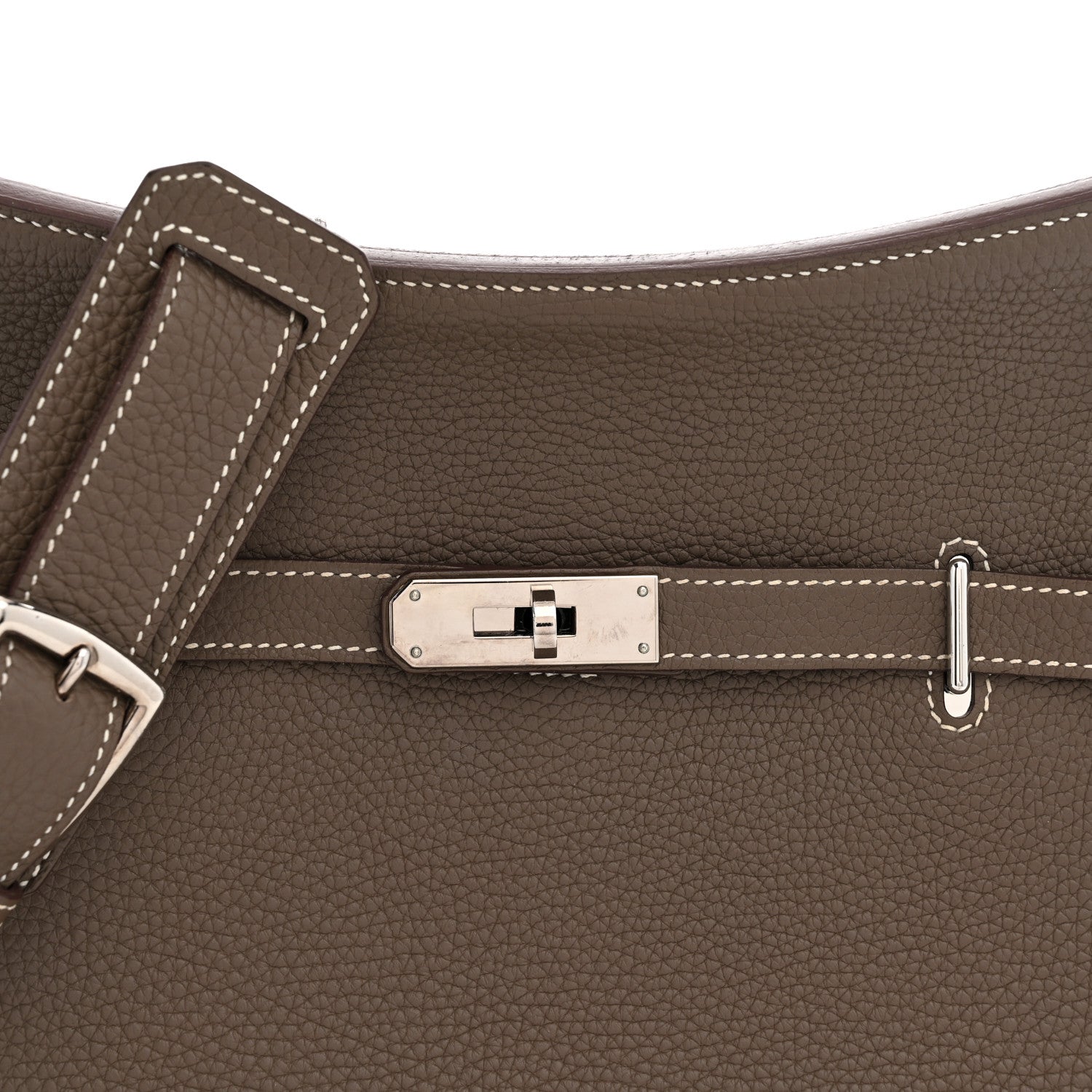 Hermes Taurillon Clemence Jypsiere 28 Etoupe 8 of 12