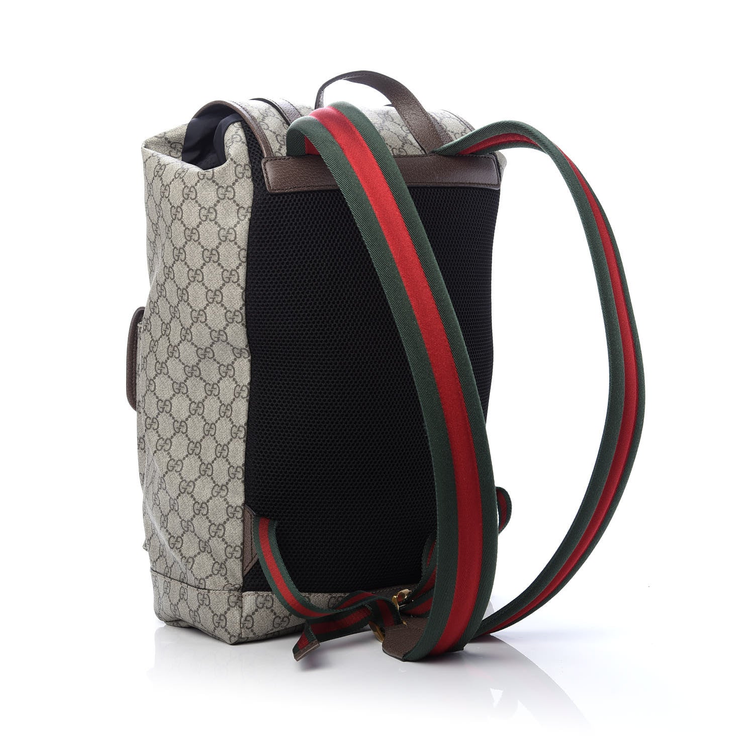Gucci Soft GG Supreme Monogram Neo Vintage Double Buckle Backpack Beige New Acero Crop 2 of 11