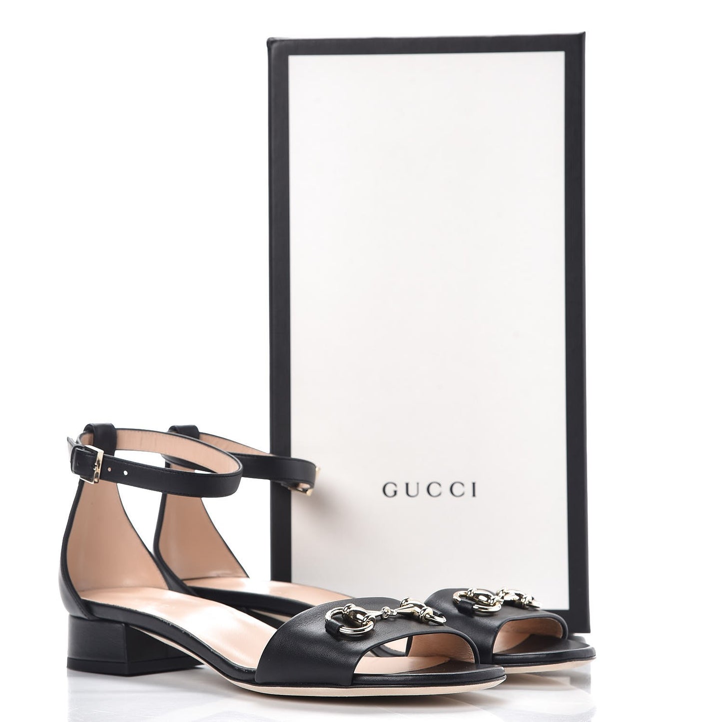 Calfskin Miro Soft Liliane Horsebit Sandals 38.5 Black