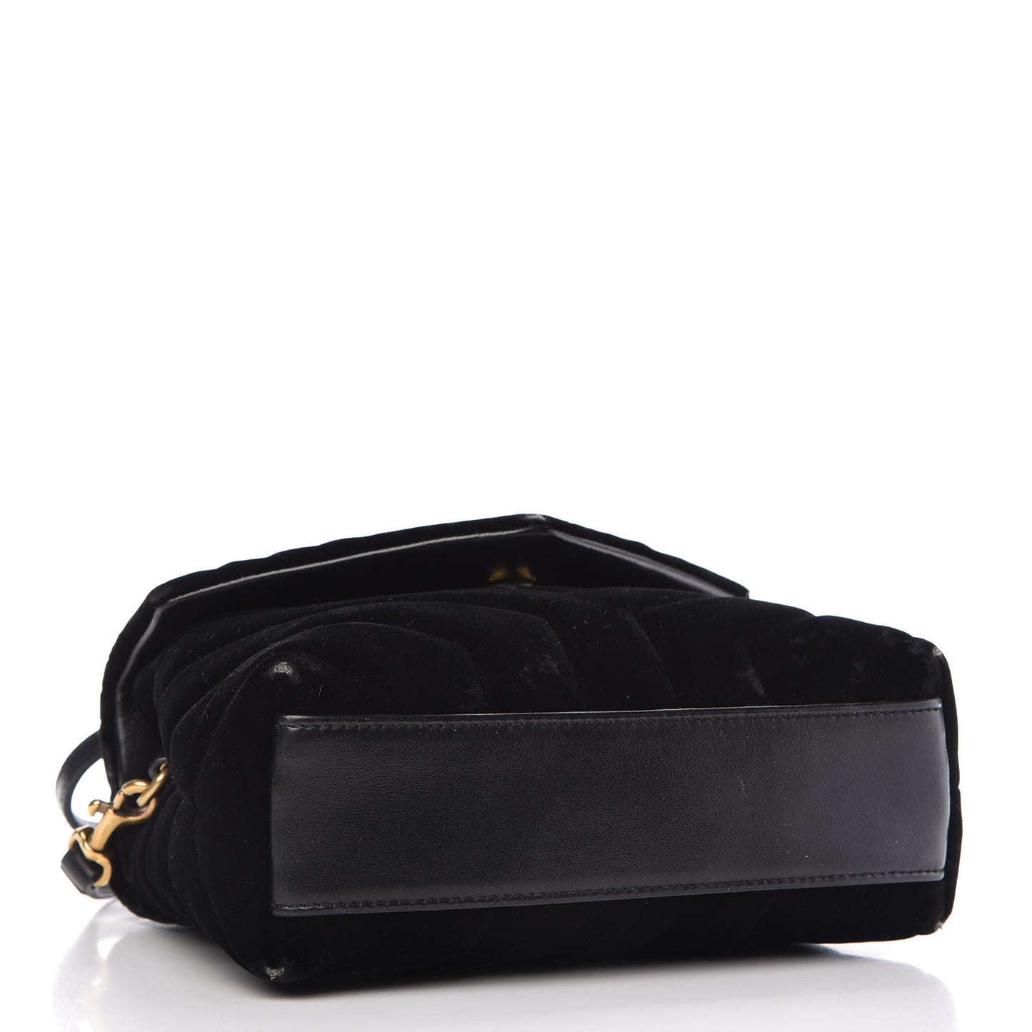 Velvet Y Quilted Monogram Toy Loulou Chain Satchel French Black