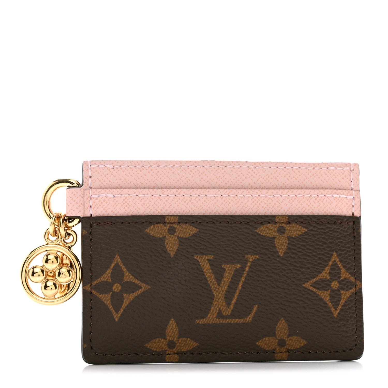 Louis Vuitton Monogram LV Charms Card Holder Rose Ballerine 1 of 7