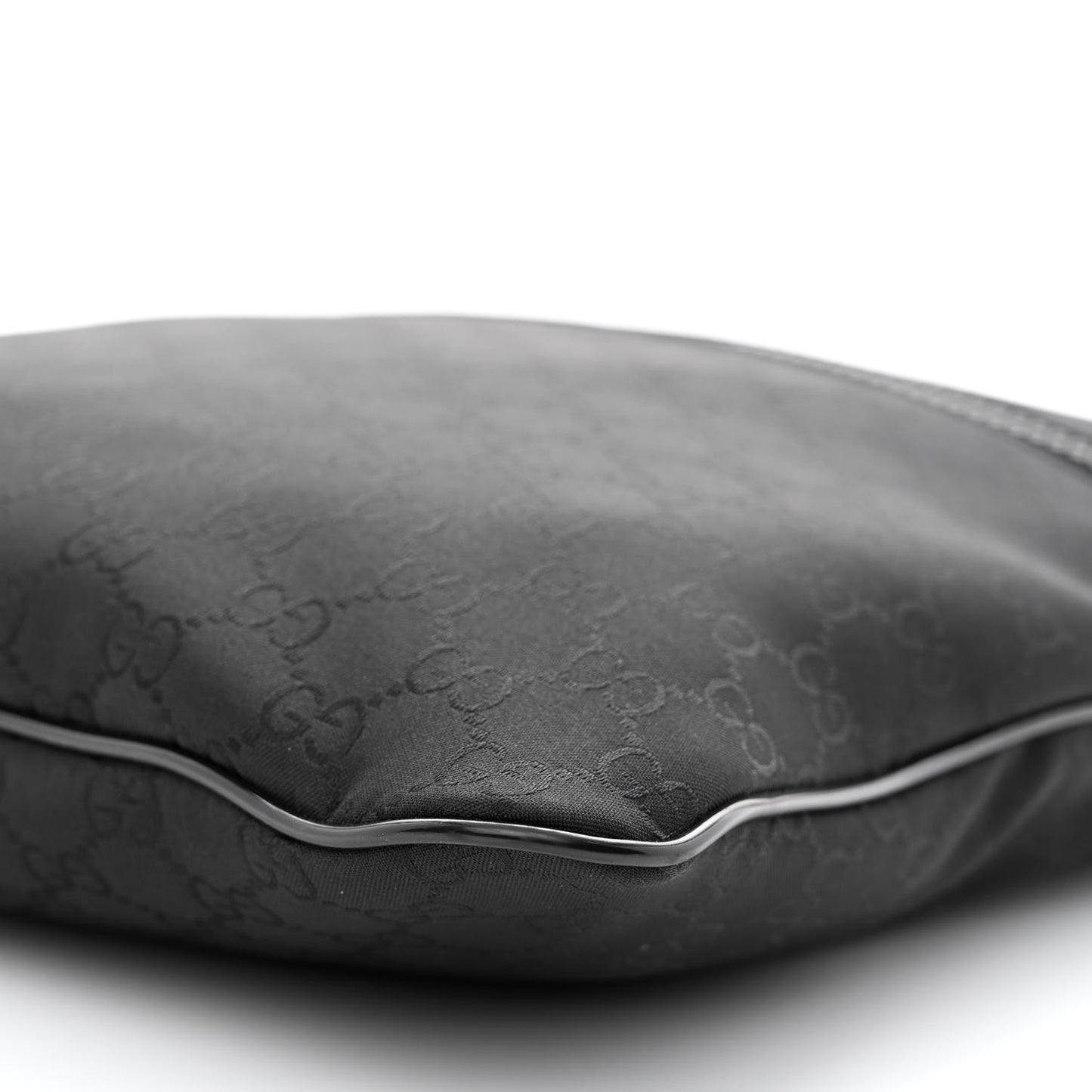 Nylon Monogram Medium Flat Messenger Bag Black
