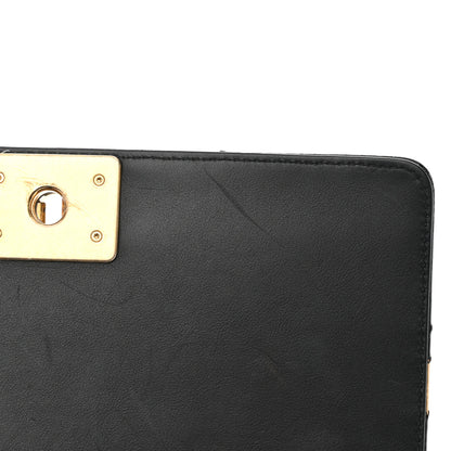 Chanel Crocodile Python Calfskin Embossed Medium Boy Flap Black Gold 11 of 17