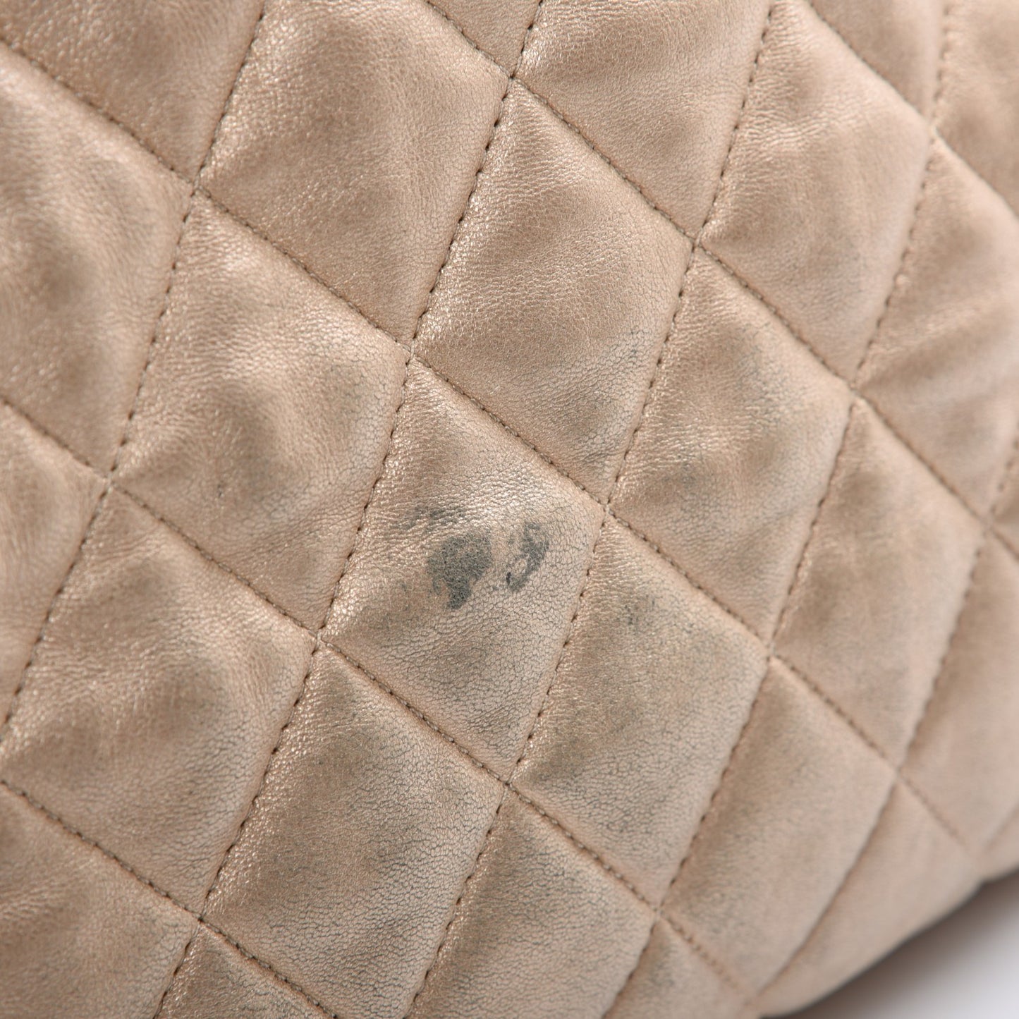 Metallic Lambskin Coco Cocoon Bowler Light Gold