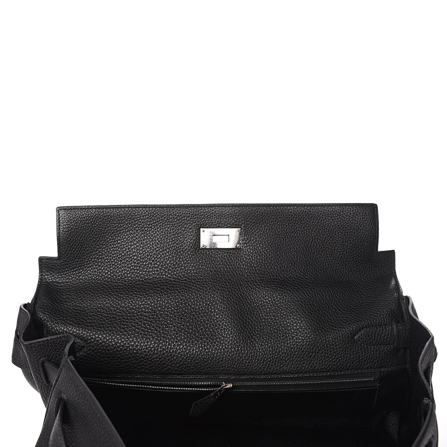 Hermes Taurillon Clemence Retourne Kelly 40 Black 27 of 34