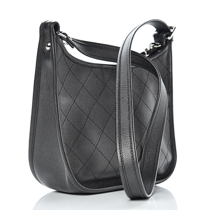 Chanel Calfskin Quilted Jungle Stroll Hobo Bag Black 3 of 11