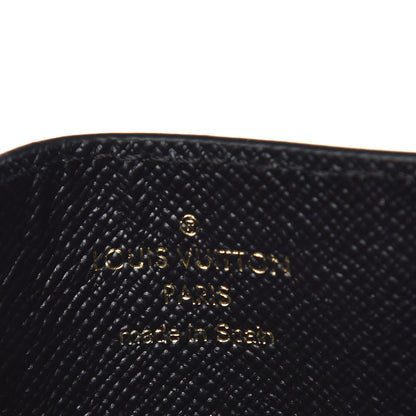 Louis Vuitton Monogram Calfskin Kimono Card Holder Black 6 of 7
