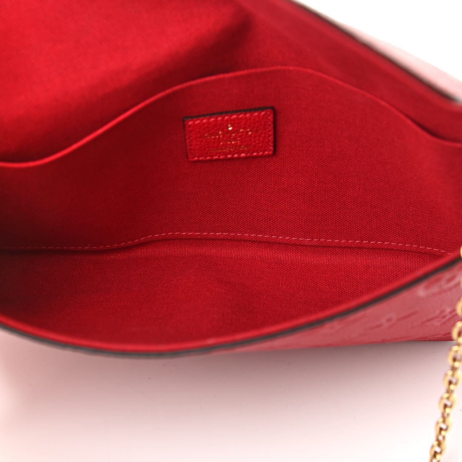 Louis Vuitton Empreinte Pochette Felicie Chain Wallet Scarlet 6 of 13