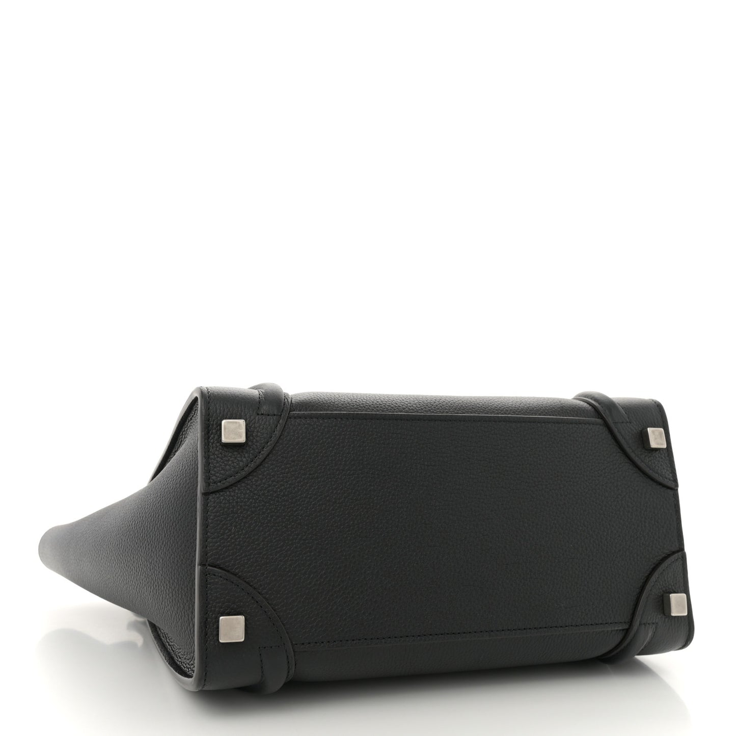 Drummed Calfskin Micro Luggage Black