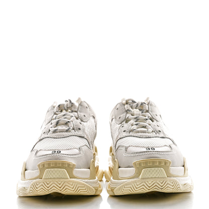 Balenciaga Fabric Mesh Womens Triple S Sneakers 39 White 2 of 9