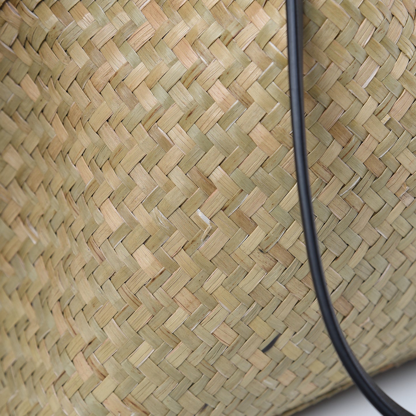 Raffia Medium Vlogo Escape Shopper Natural Black Rouge