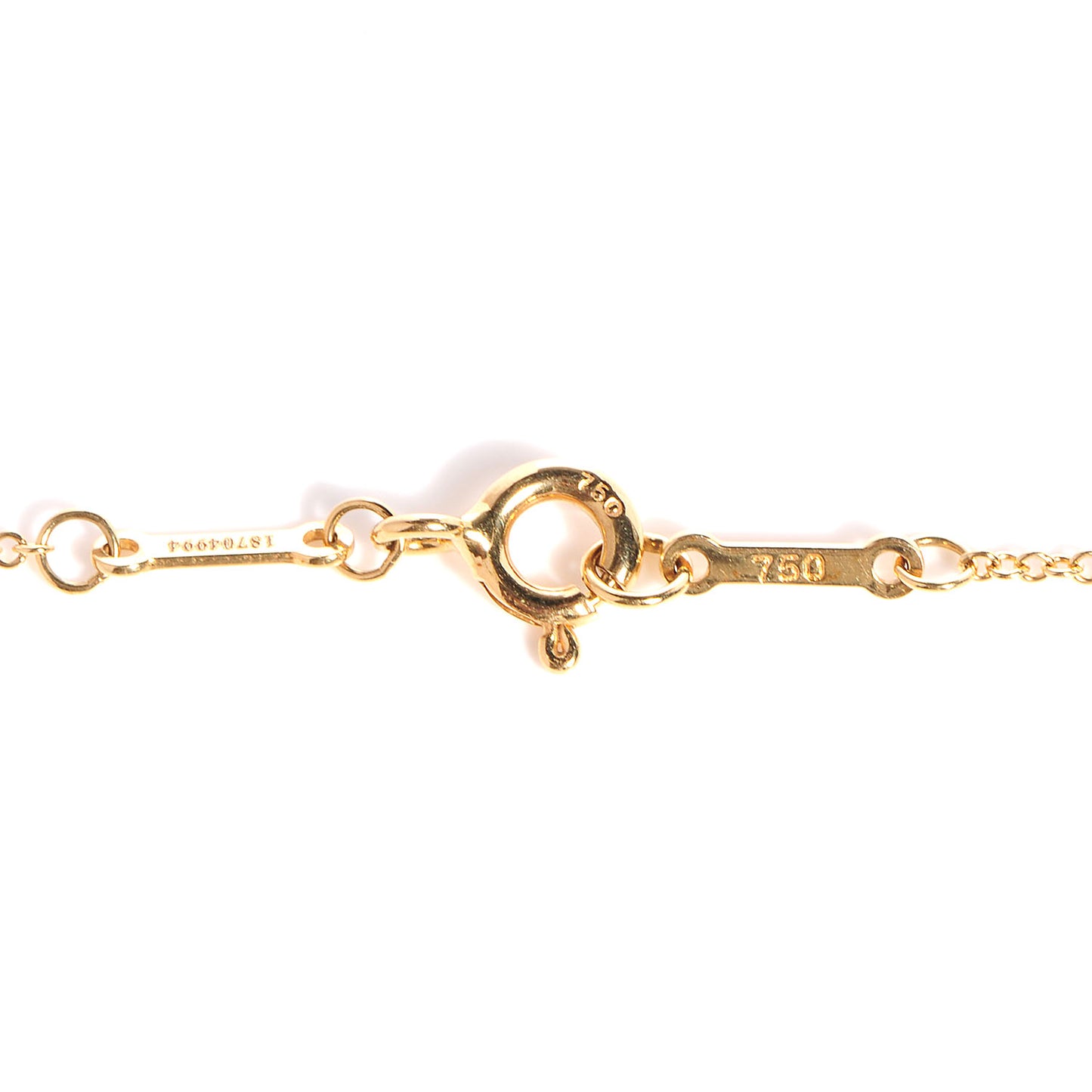 18K Yellow Gold Diamond .25ct Elsa Peretti Diamonds by the Yard Pendant Necklace