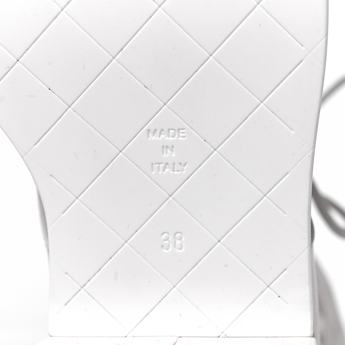 Lambskin Quilted Lace Up Combat Boots 38 White