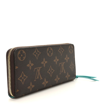 Louis Vuitton Monogram Clemence Wallet Turquoise 3 of 6