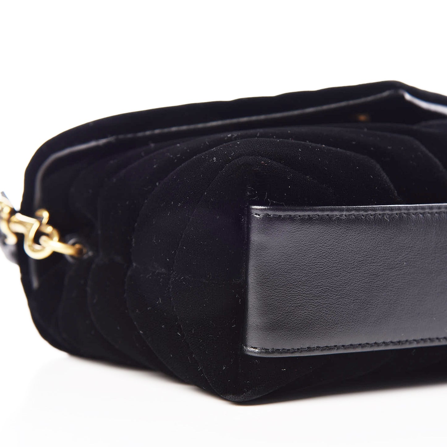 Velvet Y Quilted Monogram Toy Loulou Crossbody Bag Black