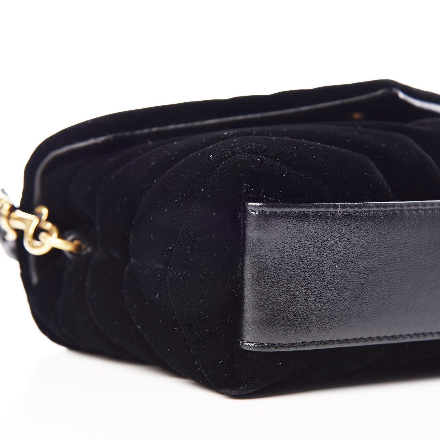 Saint Laurent Velvet Y Quilted Monogram Toy Loulou Crossbody Bag Black 6 of 12