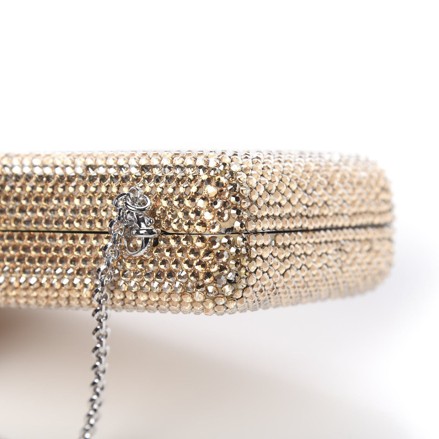 Swarovski Crystal Minaudiere Clutch Silver Gold