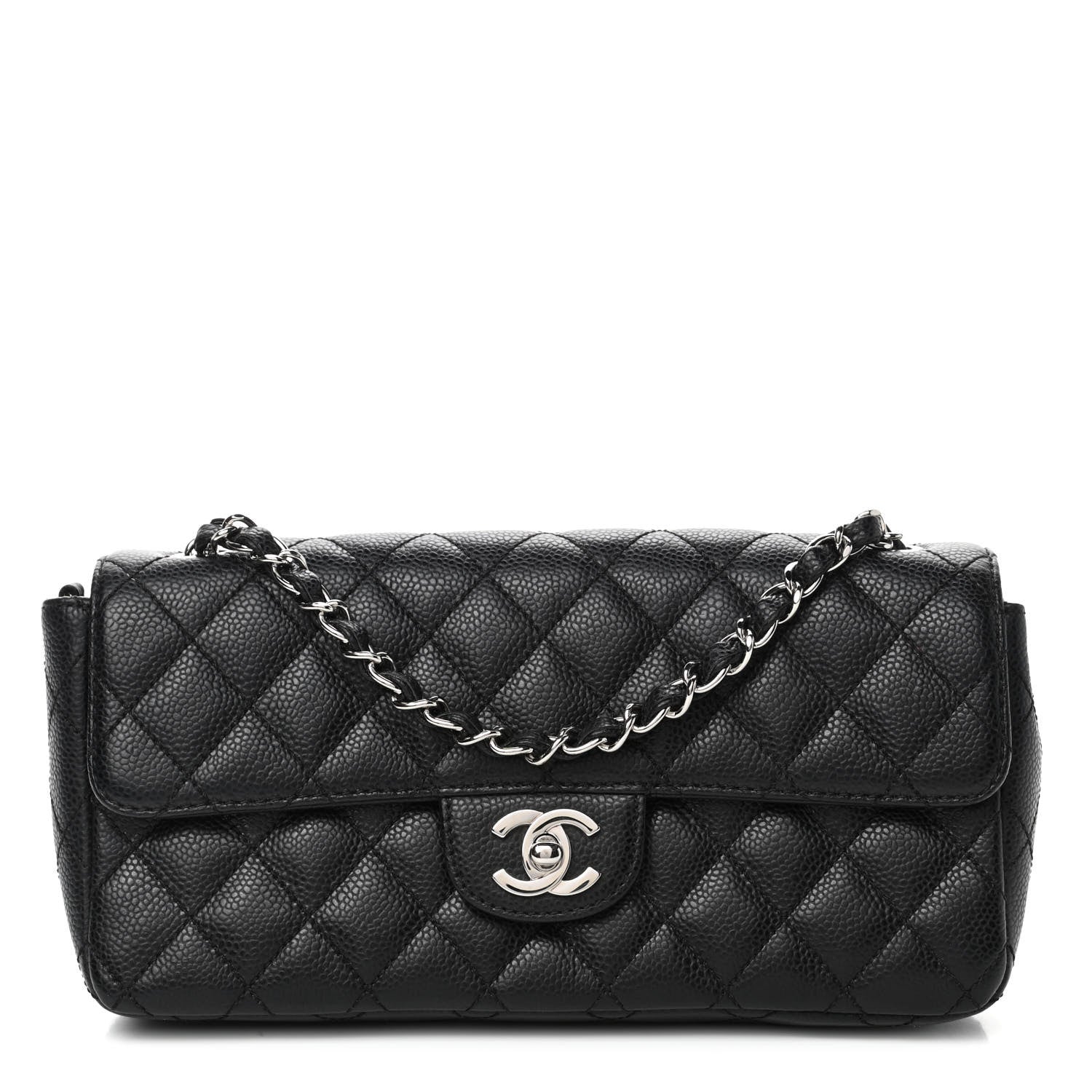 Chanel Caviar Quilted East West Flap Black 1 of 5