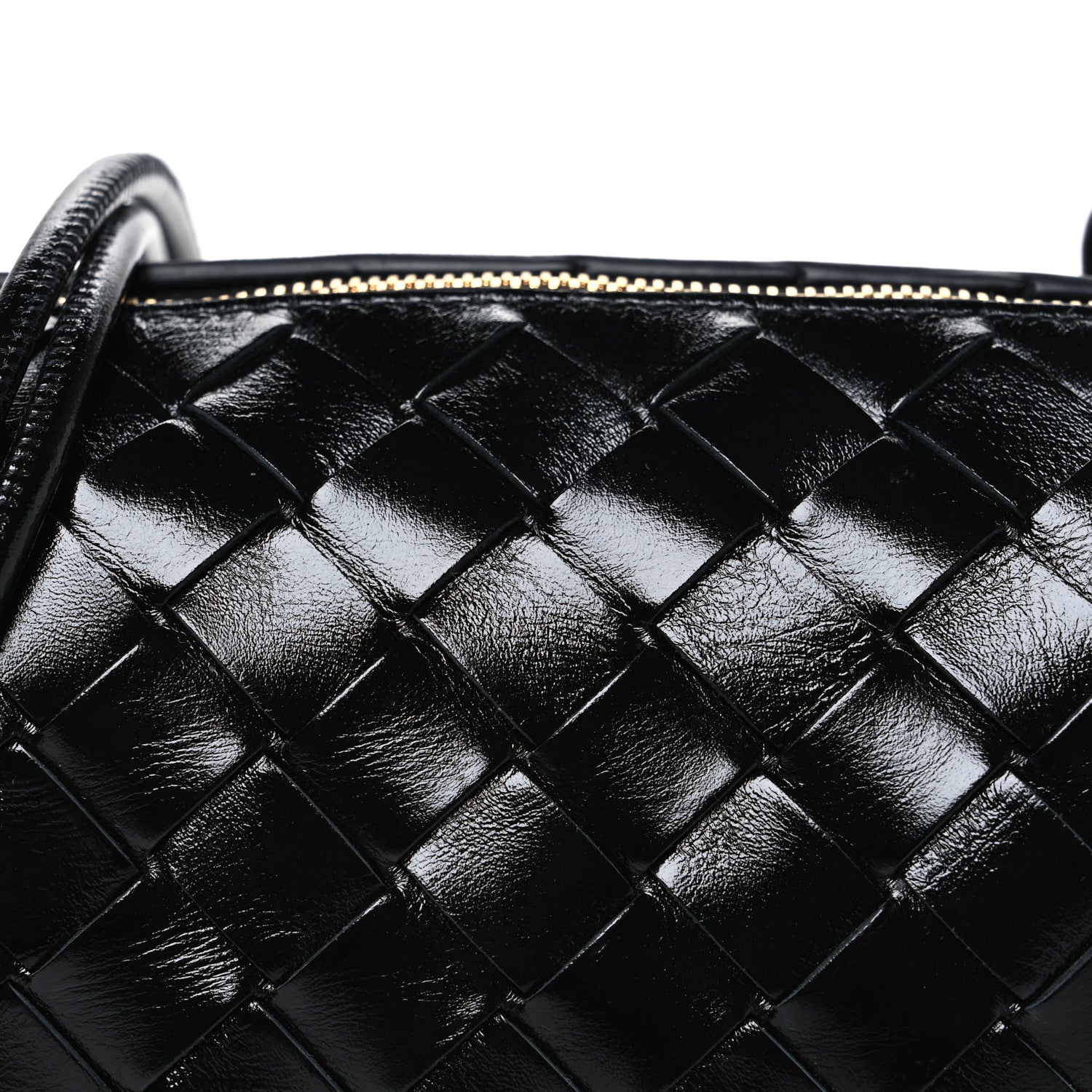 Bottega Veneta Polished Nappa Intrecciato Metallic Knot Mini Loop Camera Bag Black 7 of 9