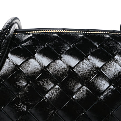 Bottega Veneta Polished Nappa Intrecciato Metallic Knot Mini Loop Camera Bag Black 7 of 9