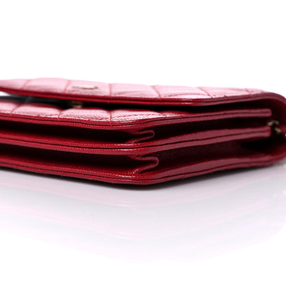Chanel Caviar Quilted Square Wallet On Chain WOC Dark Red 9 of 13
