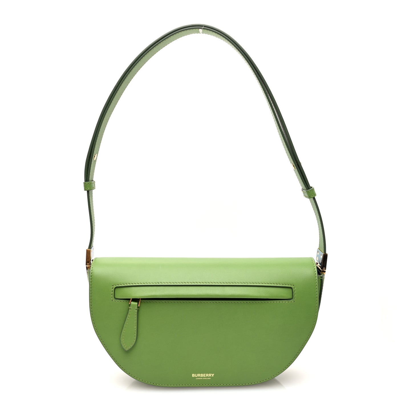 Calfskin Small Olympia Shoulder Bag Marsh Green