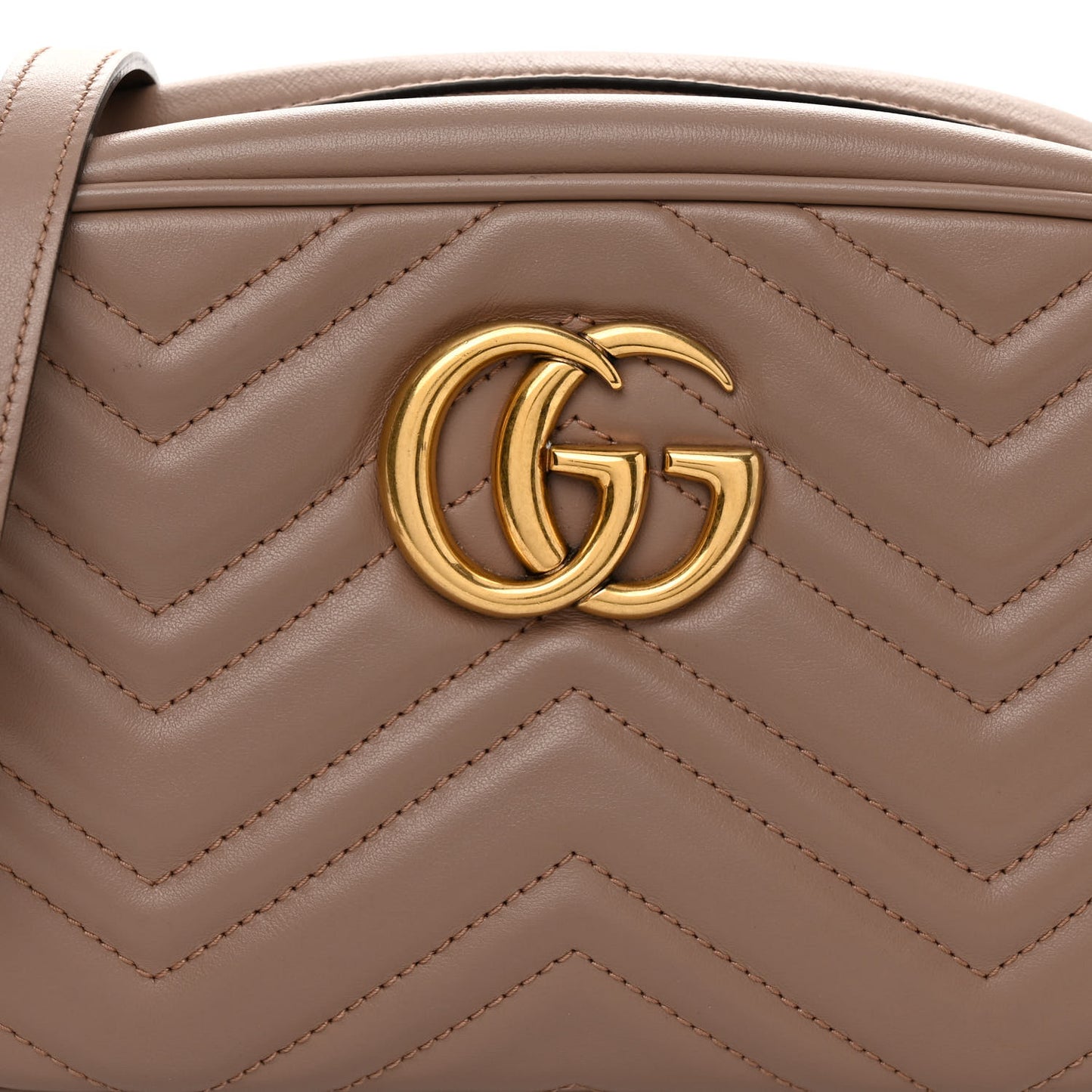 Calfskin Matelasse Small GG Marmont Chain Shoulder Bag Porcelain Rose