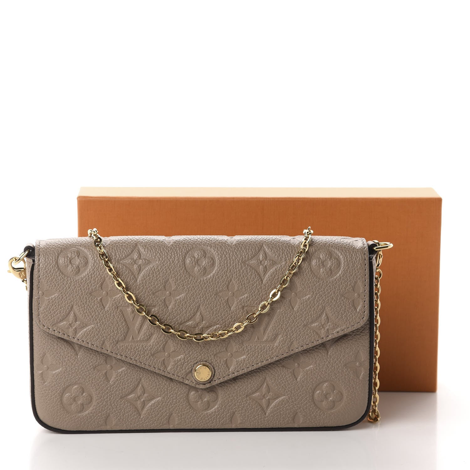 Louis Vuitton Empreinte Pochette Felicie Chain Wallet Tourterelle 11 of 12