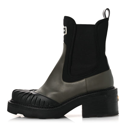 Louis Vuitton Calfskin Beaubourg Ankle Boots 39 Black Green 1 of 14
