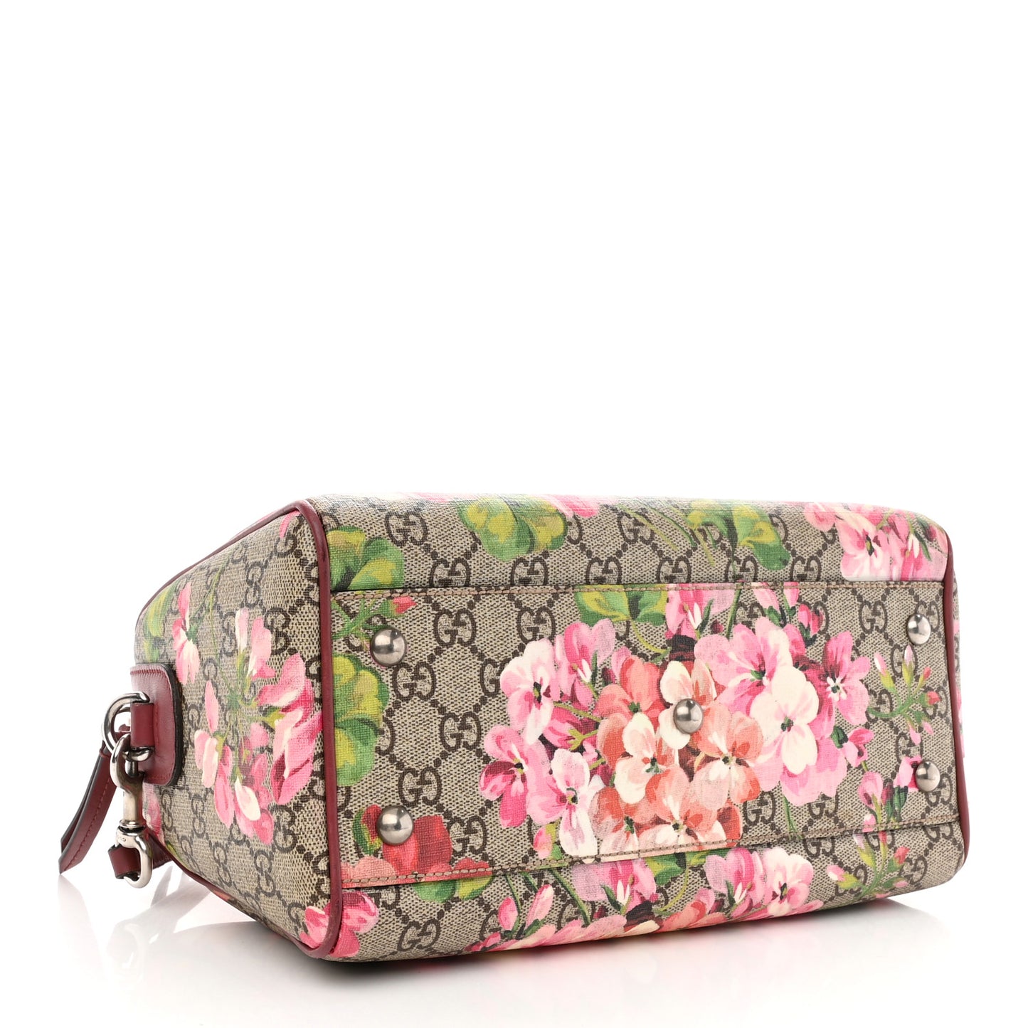 GG Supreme Monogram Blooms Small Boston Beige Multicolor Dry Rose