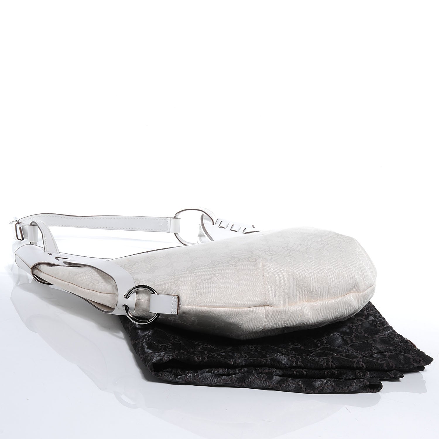 Gucci Monogram Half Moon Hobo White 4 of 7